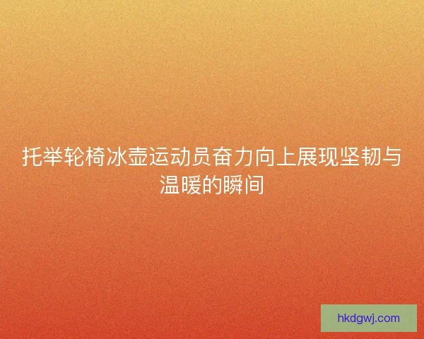 托举轮椅冰壶运动员奋力向上展现坚韧与温暖的瞬间